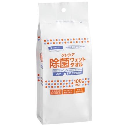 クレシア 除菌ウェットタオル 詰め替え用 64145 20パック入(1ケース)