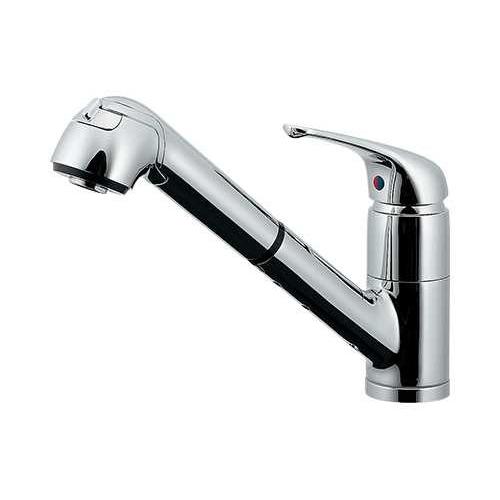 カクダイ シングルレバー引出し混合栓 118-049K