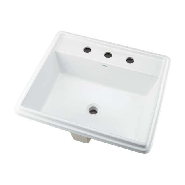 カクダイ 角型洗面器//3ホール 493-152