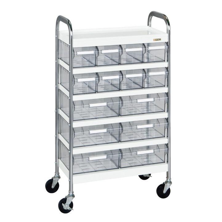 サカエ CSワゴン透明ボックス付 CSD-86T