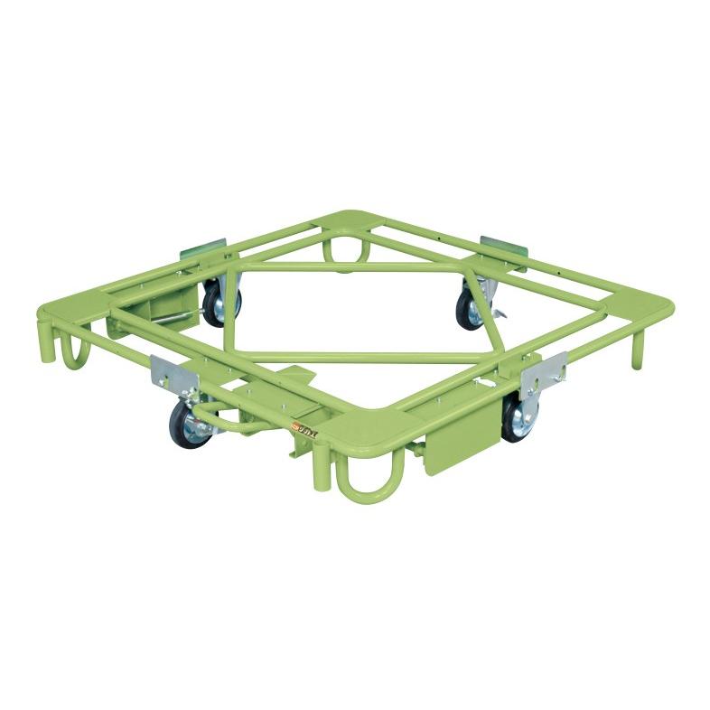 サカエ 自在移動回転台車 フットブレーキ付 RB-4FBG