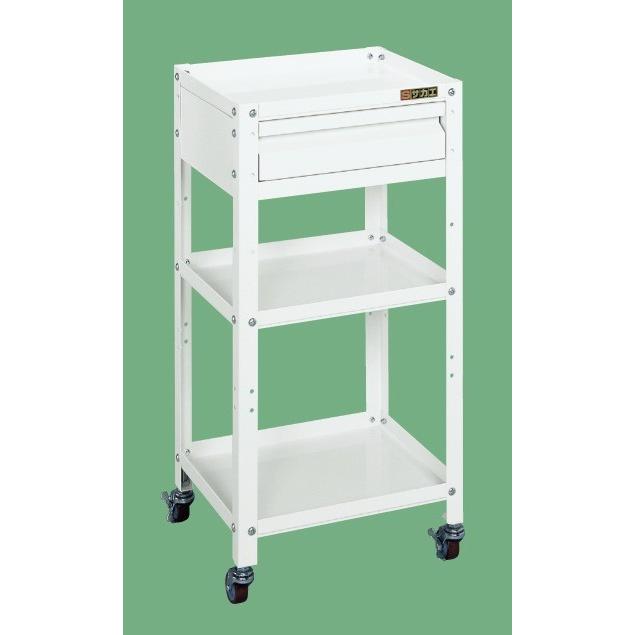 サカエ スペシャルワゴン引出し付(パールホワイト) SPE-11W