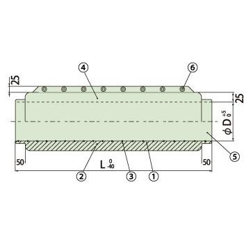 タイロン グラスダクト フレキシブル CK-2型(ハトメタイプ) 定尺品 300φ×10m_1