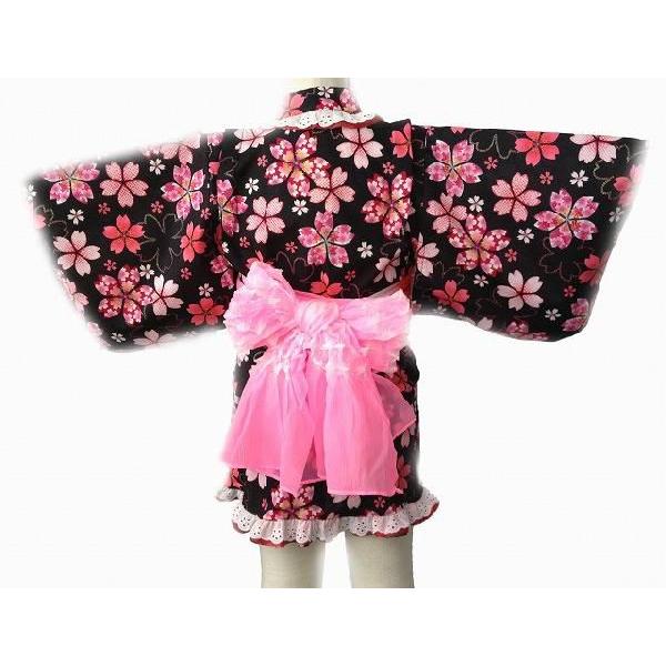 浴衣 ♦︎ 桜 浴衣 女の子 E.T.K 日本製 キラキラ桜柄セパレートサンドレス