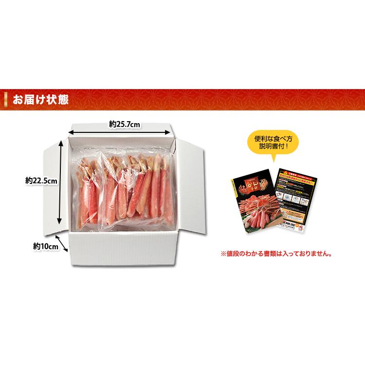かに カニ 蟹 ズワイガニ ポーション かにしゃぶ |【刺身用】2Ｌ〜Ｌ生ずわい脚肉むき身42〜60本（約１kg）【送料無料】 | ブランド登録なし | 11