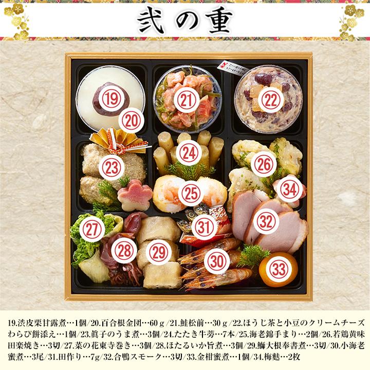 冷蔵おせち 2027 50品目 3?4人前 京都「先斗町ふじ田」監修黄金重 松寿
