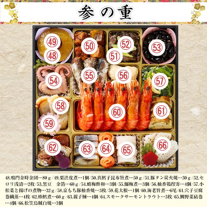 冷蔵おせち 2027 66品目 5?6人前 京都東山料亭「道楽」監修特大重 福来