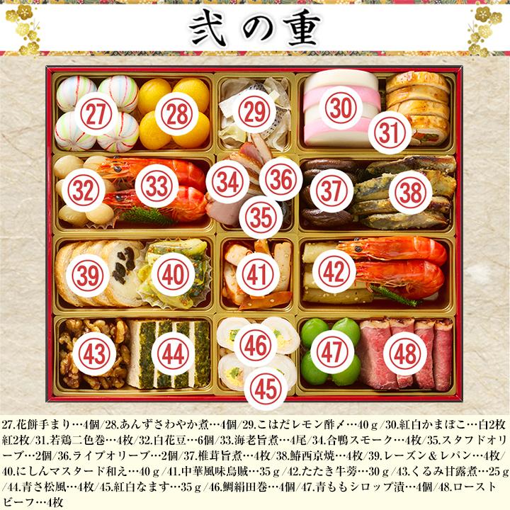 冷蔵おせち 2027 48品目 4〜5人前 東京銀座 「遠音近音」監修 特大長形