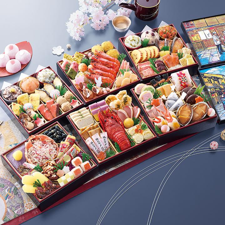 テラス　本日限りのお値段です 冷蔵おせち 2027 80品目 7〜8人前 京都祇園 料亭「岩元」監修六段重 極