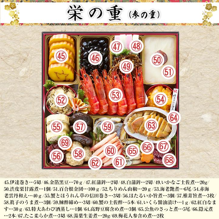 冷蔵おせち 2027 69品目 5〜6人前 京都「先斗町ふじ田」監修特大重 華