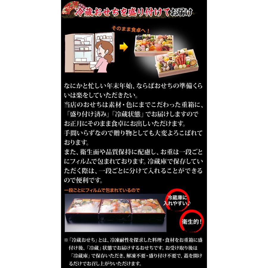 冷蔵おせち 2024 57品目 2〜3人前 大阪北新地「はし本」監修二段重 喜翔 和風おせち 御節 二段 予約 冷蔵おせち 57品目 3人前 大阪北新地 はし本 監修二段重 喜翔