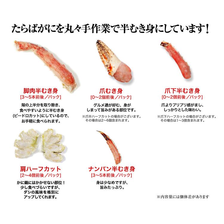 かに カニ 蟹 タラバガニ たらば蟹 | プレミアム超特大9L生たらば半むき身満足セット1.8kg超（総重量約2.1kg） | ブランド登録なし | 09