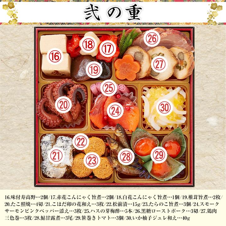 12/31〜1/1午前お届け手配】冷蔵おせち 2027 43品目 3〜4人前 奥の細道