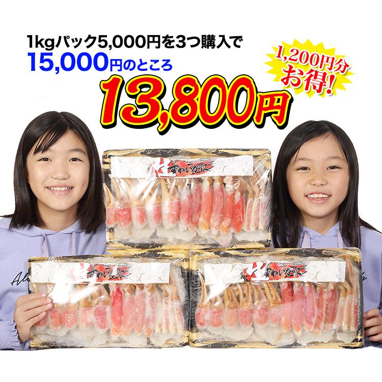 かに カニ 蟹 ズワイガニ 半むき身| 生ずわいお徳用セット 3kg超（総