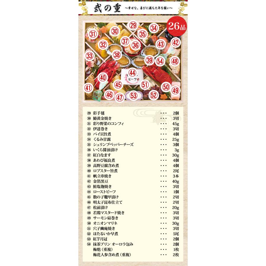 冷蔵おせち 2026 54品目 5人前 京都祇園「華舞」監修おせち 双の舞 和風おせち 御節 冷蔵 長方形 特大二段重 | ブランド登録なし | 05