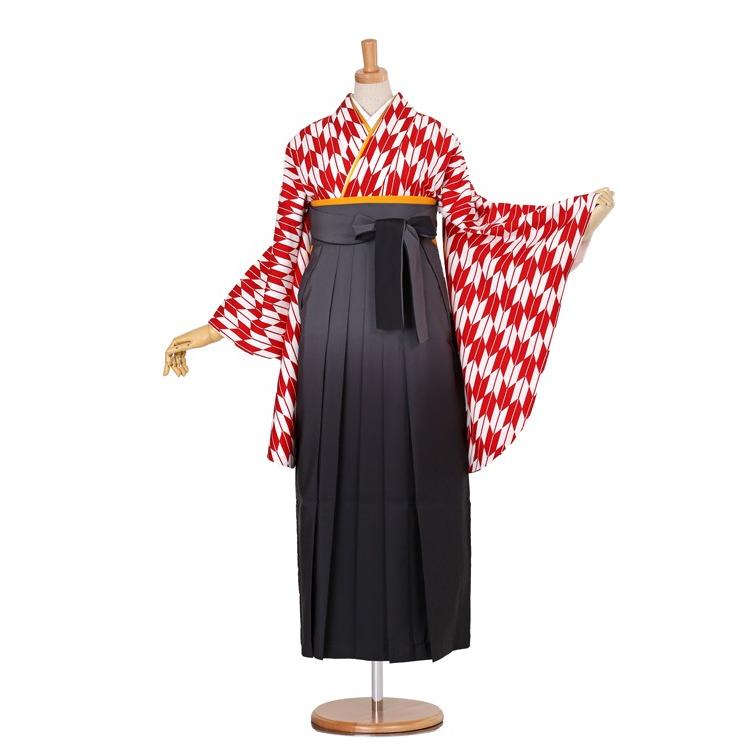 往復送料無料 2泊3日 卒業式袴 レンタル セット 赤地 No.055-0005
