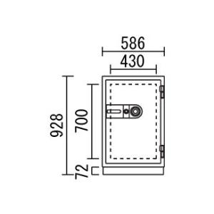 設置料込【条件付】★KC507-2D業務用2時間耐火金庫 キングスーパーダイヤル＋電子ロック錠 | 日本アイ・エス・ケイ | 02