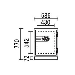 設置料込【条件付】★KC51-2D業務用2時間耐火金庫 キングスーパーダイヤル＋電子ロック錠 | 日本アイ・エス・ケイ | 02