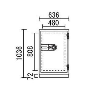 設置料込【条件付】★KC52-2D業務用2時間耐火金庫 キングスーパーダイヤル＋電子ロック錠 | 日本アイ・エス・ケイ | 02