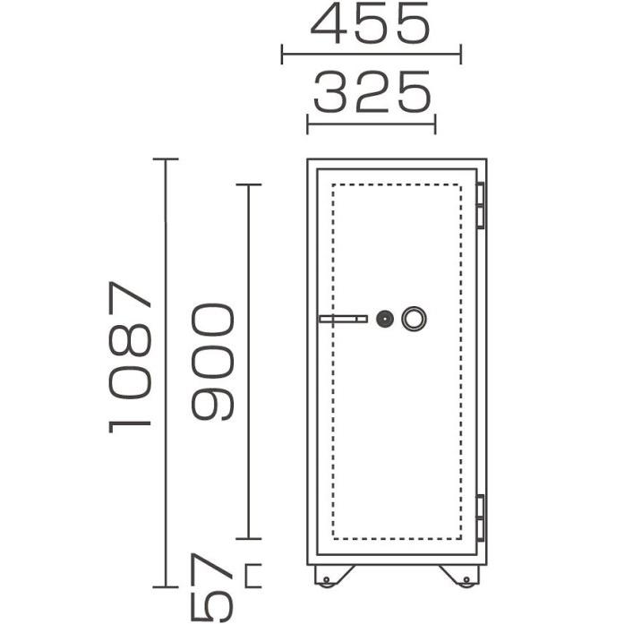 設置料込【条件付】★KS-120DK 業務用スリムタイプ耐火金庫キングスーパーダイヤル＋電子ロック錠の画像