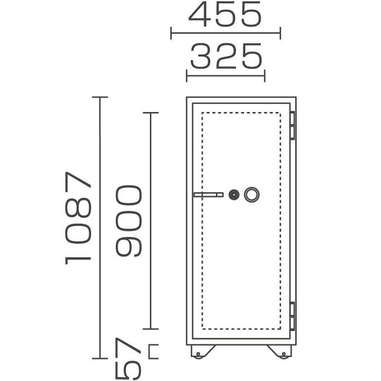 設置料込【条件付】★KS-120EK 業務用スリムタイプ耐火金庫テンキー＋電子ロック錠の画像