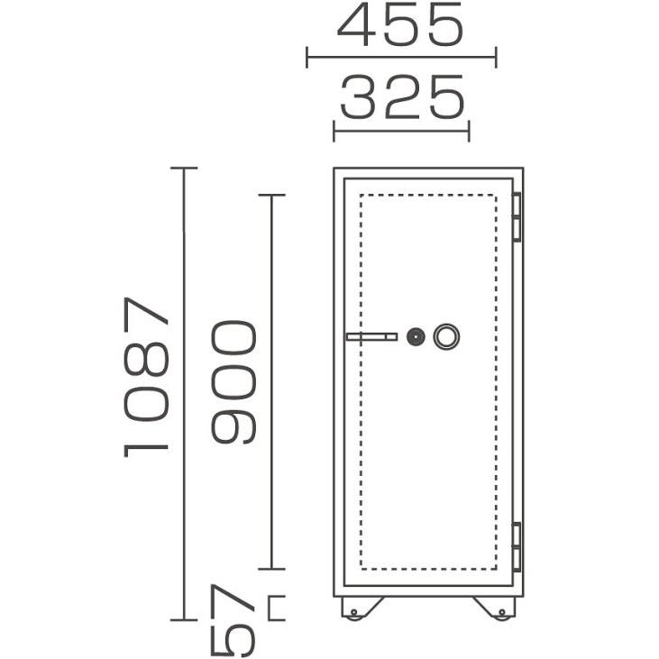 設置料込【条件付】★KS-120MN 業務用スリムタイプ耐火金庫 特殊マグネット錠の画像