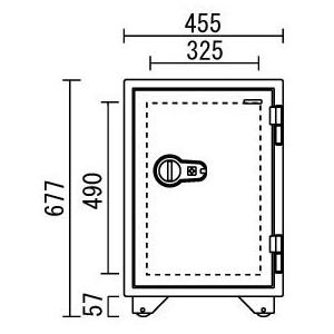 設置料込★KS-50MA　特殊マグネットロック式 1時間耐火金庫  警報器付　日本アイ・エス・ケイ製 | 日本アイ・エス・ケイ | 03