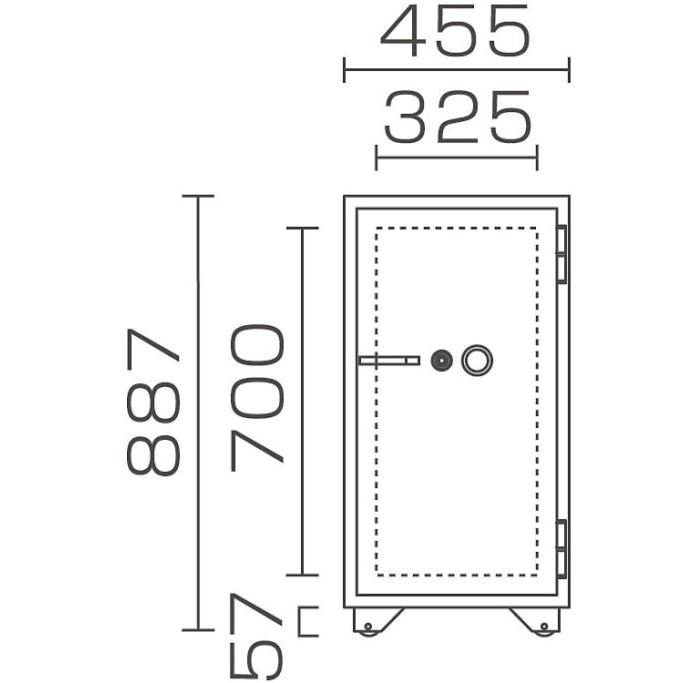 設置料込【条件付】★KS-90EKスリムタイプ耐火金庫テンキー＋電子ロック錠の画像