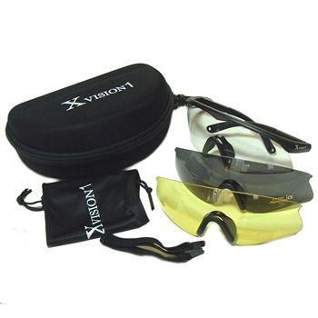 X VISION タクティカルサングラス レンズ３種セット（偏光 レンズあり） XVISION-1｜egears｜02