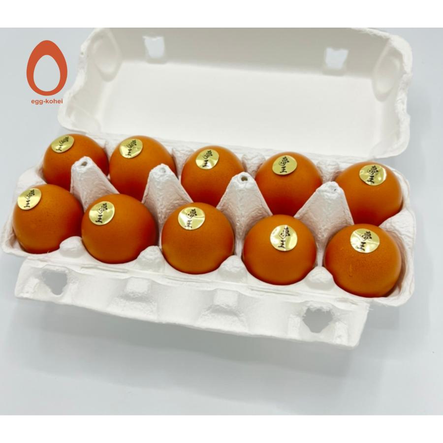 夢王 卵 たまご 10パックセット（1パック10個入） 日本一の卵 鶏卵 【 たまごかけご飯 祭り３年連続グランプリ】贈り物 イベント 夏ギフト お取り寄せ 高級卵 |  | 04