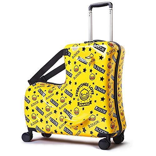 国際ブランド B Duck スーツケース 子供が乗れる 木馬形 C J W キッズキャリーケース キャリーバッグ 軽量 静音 かわいい 小型 Mサイズ 丈 超大特価 Cloud Mydl Fr