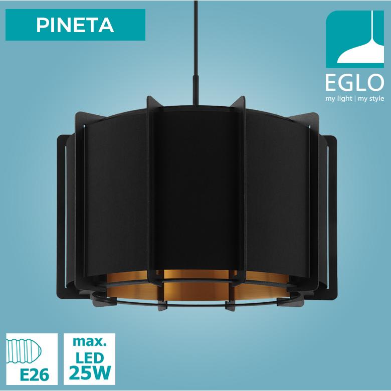 LED ペンダントライト EGLO PINETA 43cm ブラック 204264J リビング