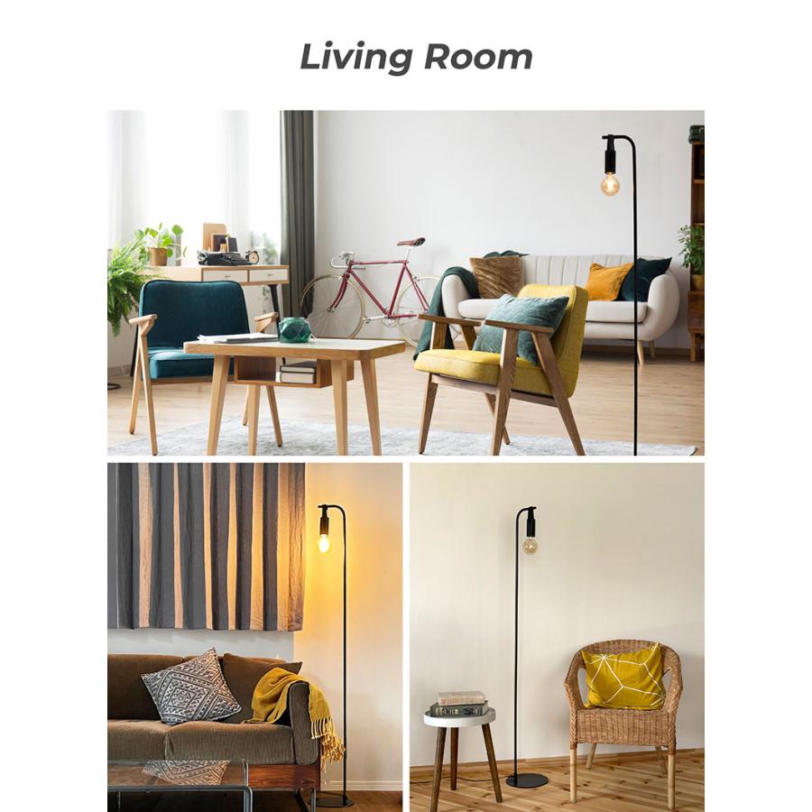フロアライト LED 間接照明 スタンドライト 裸電球 おしゃれ 黒