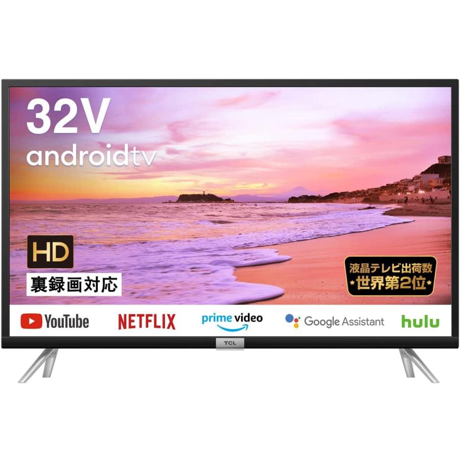 テレビ 32V型 TCL 32S518K ハイビジョン Androidテレビ 地デジ、BSも 
