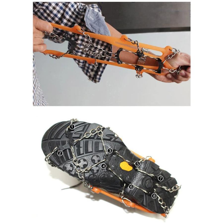 8本爪アイゼン チェーンスパイク 8本爪 チェーンスパイク 登山 トレッキング スノースパイク 滑り止め アイススパイク 得トク2weeks セール Tb Zakka 276 Egoal 通販 Yahoo ショッピング
