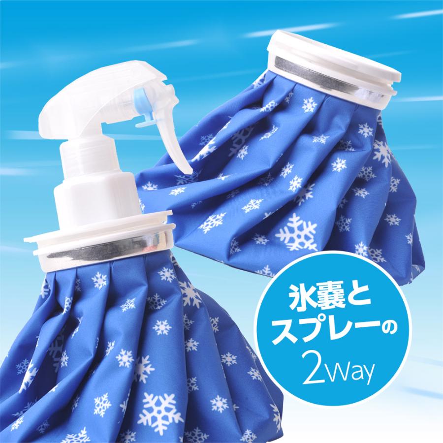 冷えプシュ スプレー付き氷のう（氷嚢） ゴムのイナキ(暑さ対策グッズ