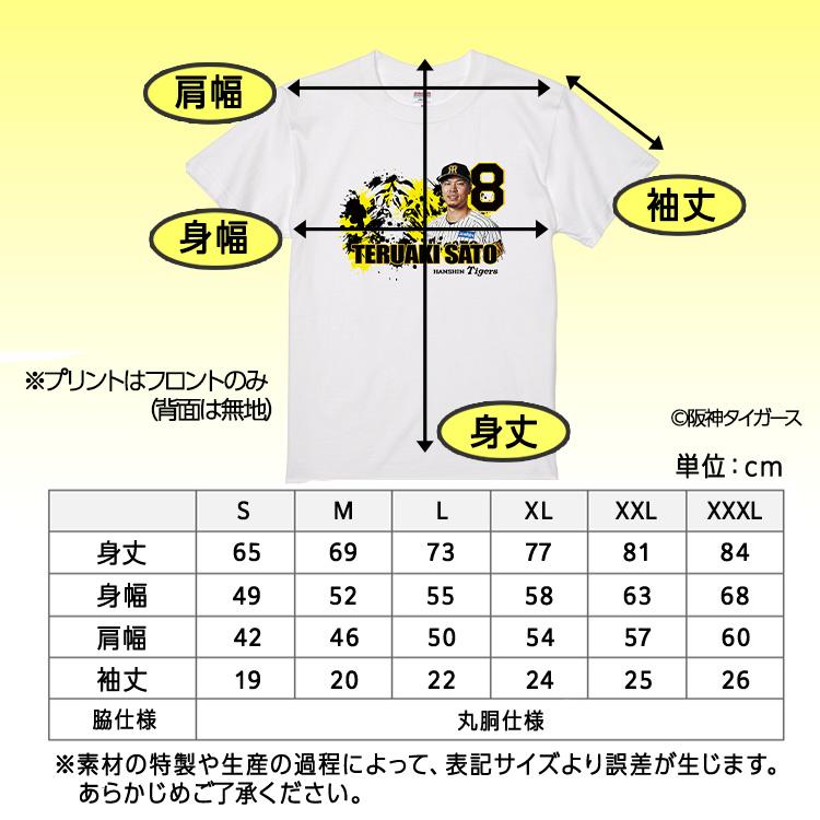 阪神タイガース #8 佐藤輝明 Tシャツ(プロ野球 球団 阪神ファン バッチ