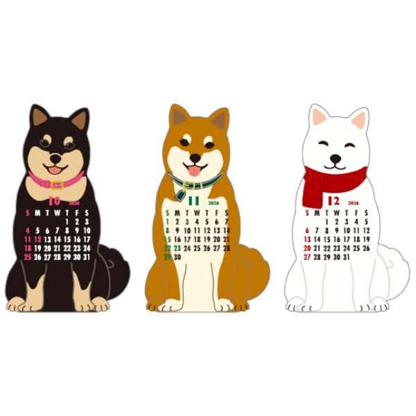 アニマルダイカットカレンダー（ジャパニーズドッグ）2026 |  | 04