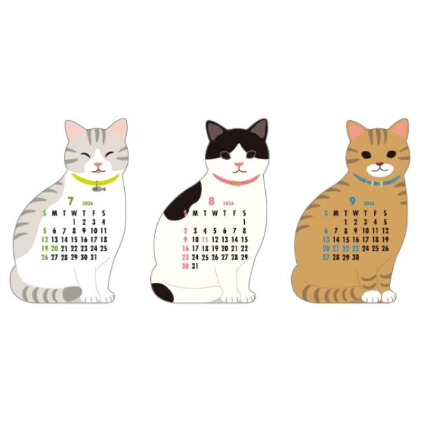 アニマルダイカットカレンダー（ねこ）2026 |  | 03