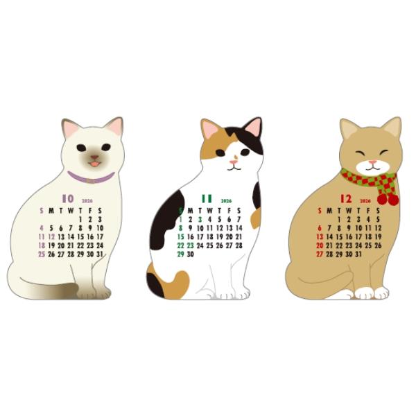 アニマルダイカットカレンダー（ねこ）2026 |  | 04