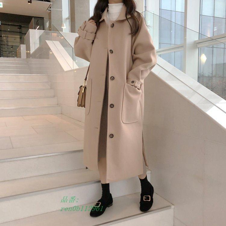 最前線の チェスターコート 通勤ゆったり アウター おしゃれ 黒 大人 ベージュ 中綿コート 冬 コート 韓国風 コート ロング レディース チェスターコート 4サイズ 中綿 アウター コート ロング レディース コート アウター Dagl Tg