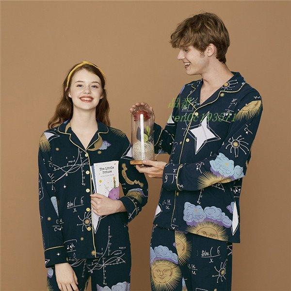 誕生日 プレゼント 着心地よい おしゃれ あったか ルームウェア ペアパジャマ ナイトガウン 星柄 レディース 長袖 防寒冬用 メンズ 誕生日 カップル 寝巻き 前開き 結婚祝い 部屋着 Www Hbt Gob Pe