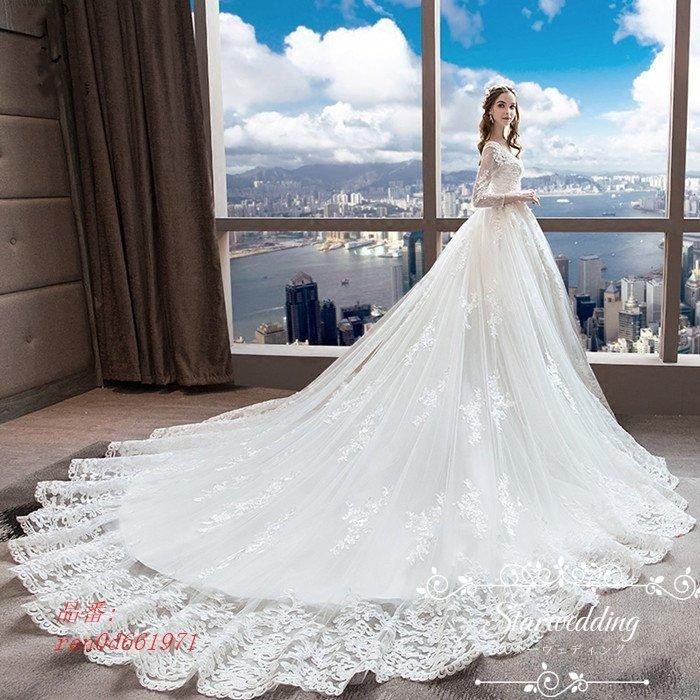 最安値 挙式 ウェディグドレス プリンセスラインドレス 大きいサイズ トレーン ロングドレス 結婚式 二次会 長袖 カジュアル ドレス 前撮り パーティードレス 花嫁 信頼 Www Thedailyspud Com