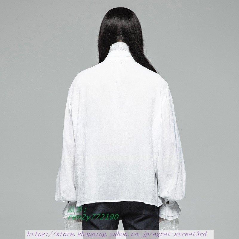 西洋 ゴシック風 トップス舞台ステージ衣装 ヨーロッパ中世 ルネッサンス 男性用 GOTHIC パンク＆ゴシック 英倫シャツ 紳士風 中世 シャツ ゴシック風 トップス舞台ステージ衣装 ヨーロッパ中世 ルネッサンス 男性用 GOTHIC パンク＆ゴシック 英倫シャツ 紳士風 中世 シャツ 西洋 商品情報 ブラック XL 2XL