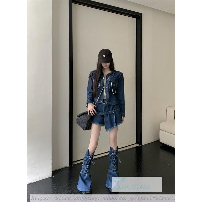 デニム スカート ミニ レッグカバー 韓国 ストリート レディース デニム スカート ミニ レッグカバー 韓国 ストリート レディース