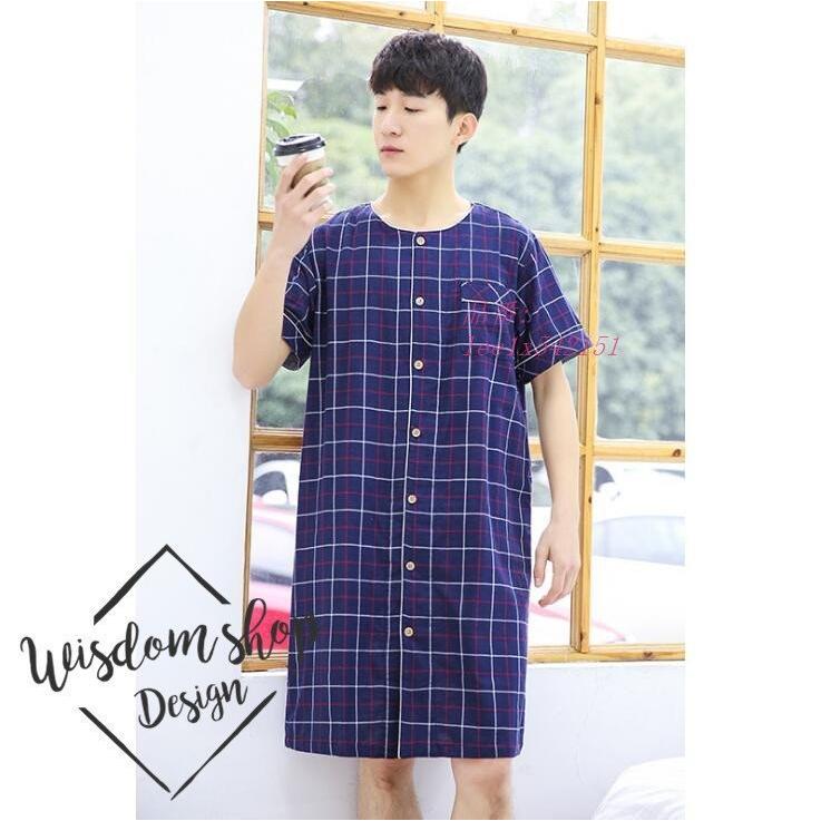 スリーパー パジャマ ネグリジェ スリーパー半袖 綿メンズ紳士シャツワンピース 男女兼用スリーパーパジャマ ワンピース ホテルパジャマ 父の日 Lee1x Egret Street4th 通販 Yahoo ショッピング