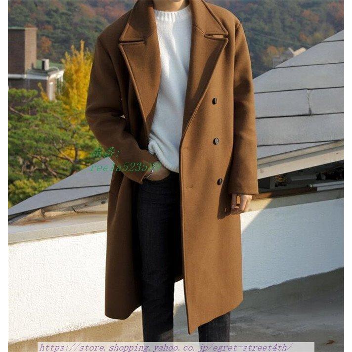 人気商品ランキング メンズ ビジネスコート チェスターコート 秋冬 ピーコート 紳士服 ラシャ Pコート ロングコート ウール混 チェスターコート サイズ M Panero Shop