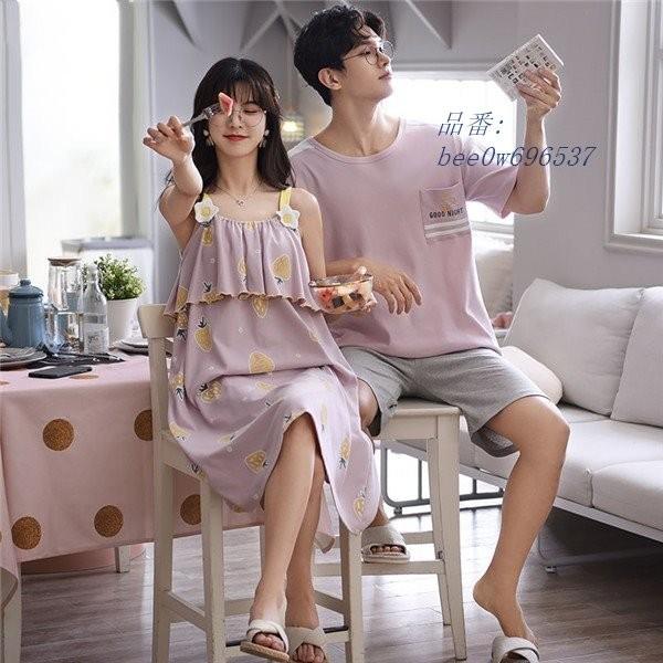 定番人気 総柄 イチゴ柄 かわいい カップル 結婚祝い ペア パジャマ ワンピース ルームウェア 部屋着 ギフト キャミソール 寝間着 韓国風 夏 部屋着 パジャマ サイズ 女性xl Www We Job Com