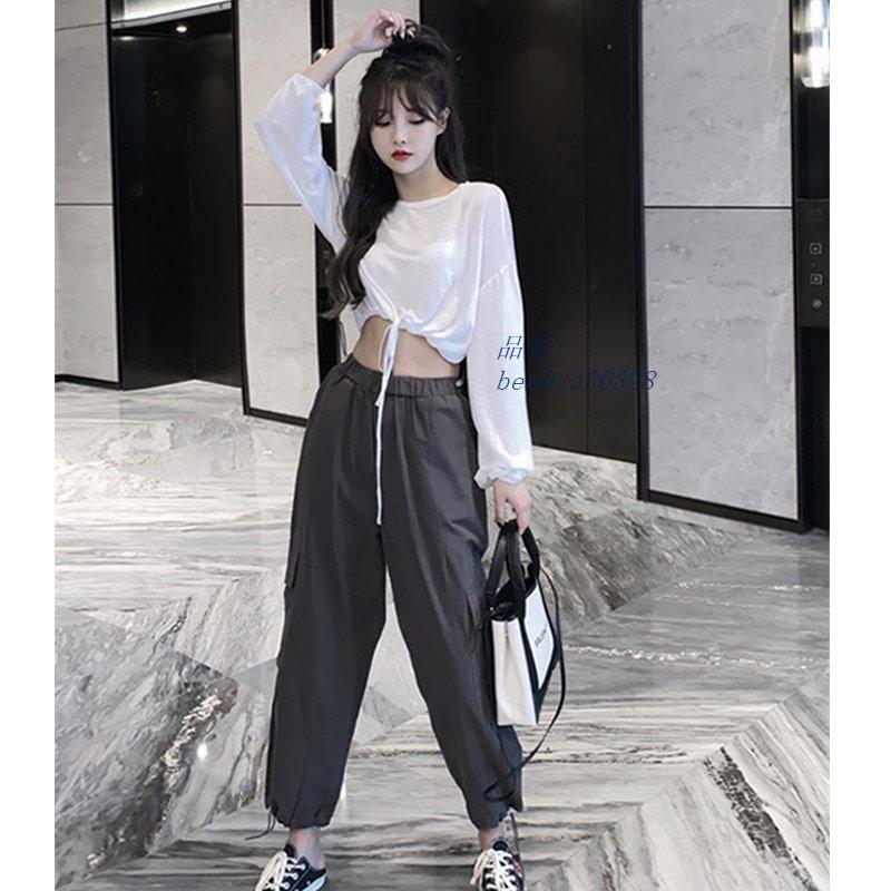 セットアップ レディース へそ出しtシャツ ショート丈トップス カーゴパンツ ストリート 原宿系 ダンス衣装 韓国ファッション ジャズダンス ヒップホップ Bee0y Egret Street 通販 Yahoo ショッピング