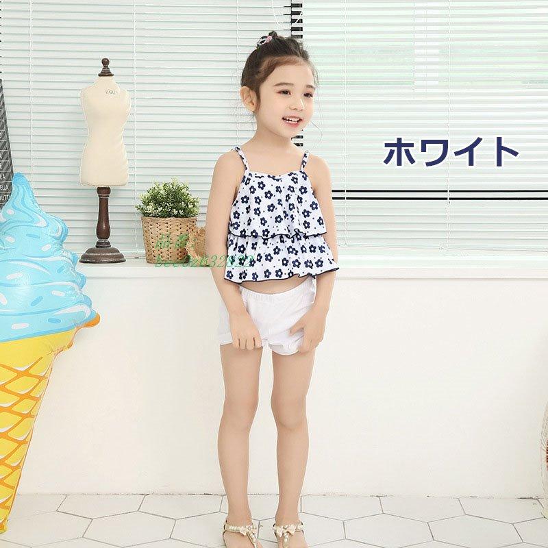 スイムウエア お揃い 花柄 おしゃれ 子ども 夏 フリル 可愛い ジュニア 子供 水着 セパレート 女の子 水着